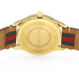  Shop Authentic Gucci G Timeless Quartz Brown Dial Brown Leather Strap Unisex Watch - YA1264077 - Luxxuri
