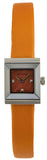  Shop Authentic Gucci G-Frame Square Mother of Pearl Orange Dial Orange Leather Strap Watch For Women - YA128532 - Luxxuri