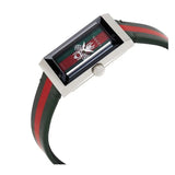  Shop Authentic Gucci G Frame Quartz Green & Red Mother of Pearl Dial Multicolor Leather Strap Watch For Women - YA147408 - Luxxuri