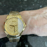  Shop Authentic Gucci G Timeless Gold Dial Gold Steel Strap Unisex Watch - YA126461 - Luxxuri