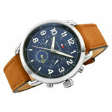  Shop Authentic Tommy Hilfiger Briggs Chronograph Blue Dial Brown Leather Strap Watch for Men - 1791424 - Luxxuri