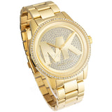  Shop Authentic Michael Kors Ritz Pave Crystals Gold Dial Gold Steel Strap Watch for Women - MK6862 - Luxxuri