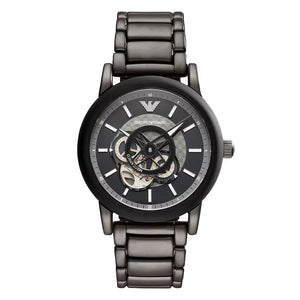  Shop Authentic Emporio Armani Meccanico Automatic Black Dial Black Steel Strap Watch For Men - AR60010 - Luxxuri