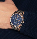  Shop Authentic Tissot PR 100 Chronograph Blue Dial Silver Mesh Bracelet Watch for Men - T101.417.11.041.00 - Luxxuri