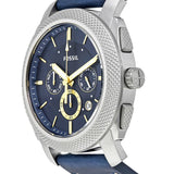  Shop Authentic Fossil Machine Chronograph Blue Dial Blue Leather Strap Watch for Men - FS5262 - Luxxuri