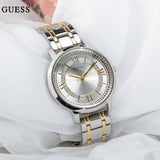  Shop Authentic Guess Montauk Silver Dial Two Tone Steel Strap Watch for Women - W0933L5 - Luxxuri