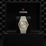  Shop Authentic Tudor Royal Diamonds Automatic Grey Dial Two Tone Steel Strap Watch for Men - M28603-0002 - Luxxuri