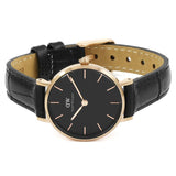  Shop Authentic Daniel Wellington Classic Petite Reading Black Dial Black Leather Strap Watch For Women - DW00100223 - Luxxuri