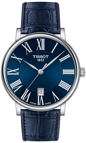  Shop Authentic Tissot Carson Premium Blue Dial Blue Leather Strap Watch For Men - T122.410.16.043.00 - Luxxuri