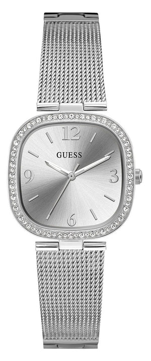  Shop Authentic Guess Tapestry Diamonds Silver Dial Silver Mesh Bracelet Watch for Women - GW0354L1 - Luxxuri
