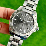  Shop Authentic Tag Heuer Aquaracer Automatic Anthracite Grey Dial Silver Steel Strap Watch for Men - WAY2113.BA0928 - Luxxuri
