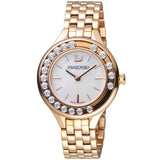  Shop Authentic Swarovski Lovely Crystals Mother of Pearl Dial Rose Gold Steel Strap Watch for Women - 5261496 - Luxxuri