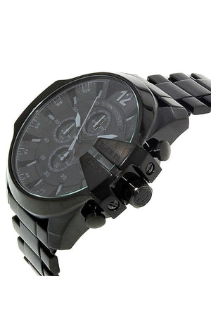  Shop Authentic Diesel Mega Chief Chronograph Black Dial Black Stainless Steel Watch For Men - DZ4355 - Luxxuri