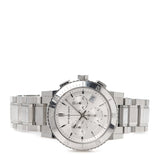  Shop Authentic Burberry City Chronograph White Dial Silver Steel Strap Watch For Women - BU9700 - Luxxuri