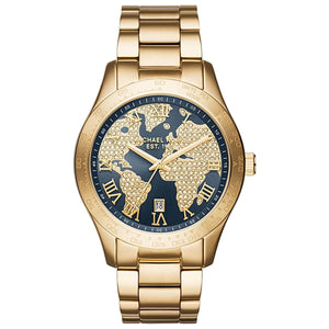  Shop Authentic Michael Kors Layton Pave Blue Dial Gold Steel Strap Watch for Women - MK6243 - Luxxuri