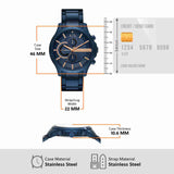  Shop Authentic Armani Exchange Hampton Chronograph Blue Dial Blue Steel Strap Watch For Men - AX2430 - Luxxuri