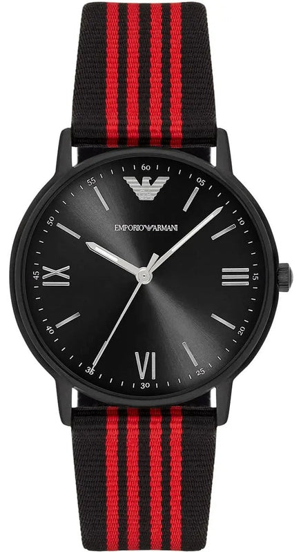  Shop Authentic Emporio Armani Kappa Black Dial Two Tone NATO Strap Watch For Men - AR11015 - Luxxuri