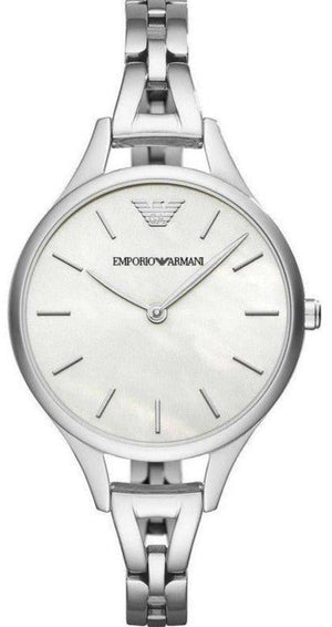  Shop Authentic Emporio Armani Aurora Mother Of Pearl White Dial Silver Steel Strap Watch For Women - AR11054 - Luxxuri