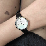  Shop Authentic Emporio Armani Modern White Dial Black Leather Strap Watch For Women - AR11159 - Luxxuri