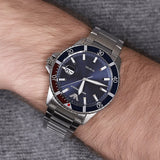  Shop Authentic Emporio Armani Diver Quartz Blue Dial Silver Steel Strap Watch For Men - AR11339 - Luxxuri