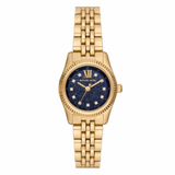  Shop Authentic Michael Kors Lexington Three-Hand Blue Dial Gold Steel Strap Watch for Women - MK4802 - Luxxuri