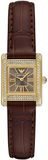 Emporio Armani Gianni T-Bar Brown Dial Brown Leather Strap Watch for Women - AR11705