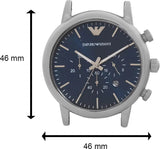  Shop Authentic Emporio Armani Luigi Chronograph Quartz Blue Dial Blue Nylon Strap Watch For Men - AR1949 - Luxxuri