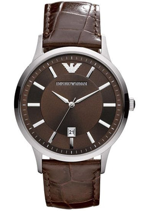  Shop Authentic Emporio Armani Renato Classic Brown Dial Brown Leather Strap Watch For Men - AR2413 - Luxxuri
