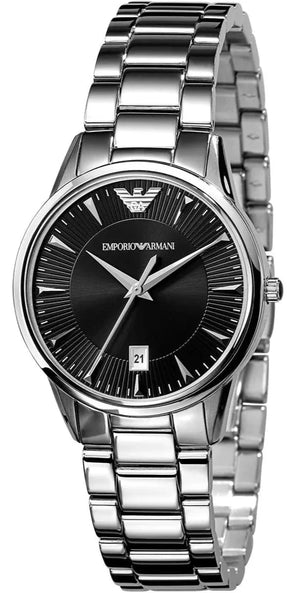  Shop Authentic Emporio Armani Classic Quartz Black Dial Silver Steel Strap Watch For Women - AR2441 - Luxxuri
