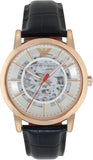  Shop Authentic Emporio Armani Meccanico Silver Dial Blue Leather Strap Watch For Men - AR60009 - Luxxuri
