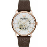  Shop Authentic Emporio Armani Meccanico Automatic White Dial Brown Leather Strap Watch For Men - AR60027 - Luxxuri