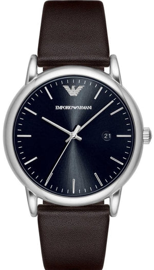  Shop Authentic Emporio Armani Kappa Quartz Black Dial Brown Leather Strap Watch For Men - AR80008 - Luxxuri