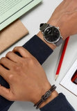  Shop Authentic Emporio Armani Kappa Quartz Black Dial Brown Leather Strap Watch For Men - AR80008 - Luxxuri