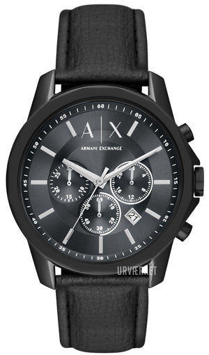  Shop Authentic Armani Exchange Banks Chronograph Black Dial Black Leather Strap Watch For Men - AX1724 - Luxxuri