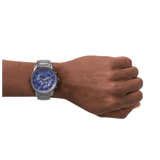  Shop Authentic Armani Exchange Banks Chronograph Blue Dial Grey Steel Strap Watch For Men - AX1731 - Luxxuri