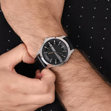  Shop Authentic Armani Exchange Hampton Chronograph Black Dial Black Leather Strap Watch For Men - AX2101 - Luxxuri