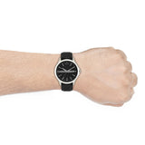  Shop Authentic Armani Exchange Hampton Chronograph Black Dial Black Leather Strap Watch For Men - AX2101 - Luxxuri