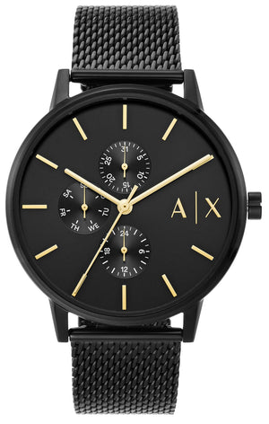  Shop Authentic Armani Exchange Cayde Chronograph Black Dial Black Mesh Strap Watch For Men - AX2716 - Luxxuri