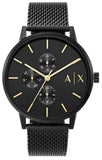  Shop Authentic Armani Exchange Cayde Chronograph Black Dial Black Mesh Strap Watch For Men - AX2716 - Luxxuri