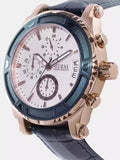  Shop Authentic Guess Pinnacle Chronograph White Dial Blue Leather Strap Watch For Men - W0673G6 - Luxxuri