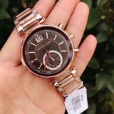  Shop Authentic Michael Kors Sawyer Rose Gold Dial Rose Gold Steel Strap Watch for Women - MK6226 - Luxxuri