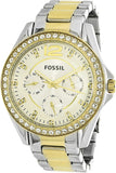 Shop Authentic Fossil Riley White Dial Two Tone Steel Strap Watch for Women - ES3204 - Luxxuri