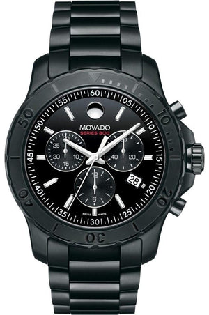  Shop Authentic Movado Series 800 Chronograph Black Dial Black Steel Strap Watch For Men - 2600119 - Luxxuri