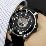  Shop Authentic Gucci Dive Feline Black Dial Black Rubber Strap Watch For Men - YA136323 - Luxxuri