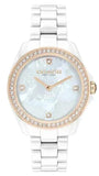 Coach Preston Mother of Pearl White Dial White Steel Strap Watch for Women - 14503662