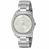 Shop Authentic Gucci GG2570 Diamonds White Dial Silver Steel Strap Watch For Women - YA142506 - Luxxuri