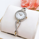  Shop Authentic Bulova Analog Crystals Mother of Pearl Dial Silver Steel Strap Watch for Women - 98X109 - Luxxuri
