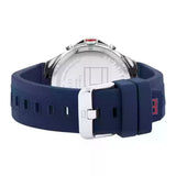  Shop Authentic Tommy Hilfiger Justin Chronograph Blue Dial Blue Rubber Strap Watch for Men - 1792057 - Luxxuri