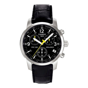  Shop Authentic Tissot T Race PRC 200 Chronograph Quartz Black Dial Black Leather Strap Watch for Men - T17.1.526.52 - Luxxuri