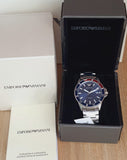  Shop Authentic Emporio Armani Diver Quartz Blue Dial Silver Steel Strap Watch For Men - AR11339 - Luxxuri